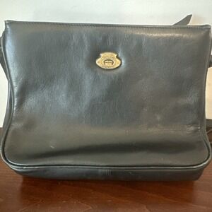 Aigner Vintage‎ 2 Compartment Women's Shoulder Bag Black Very Nice